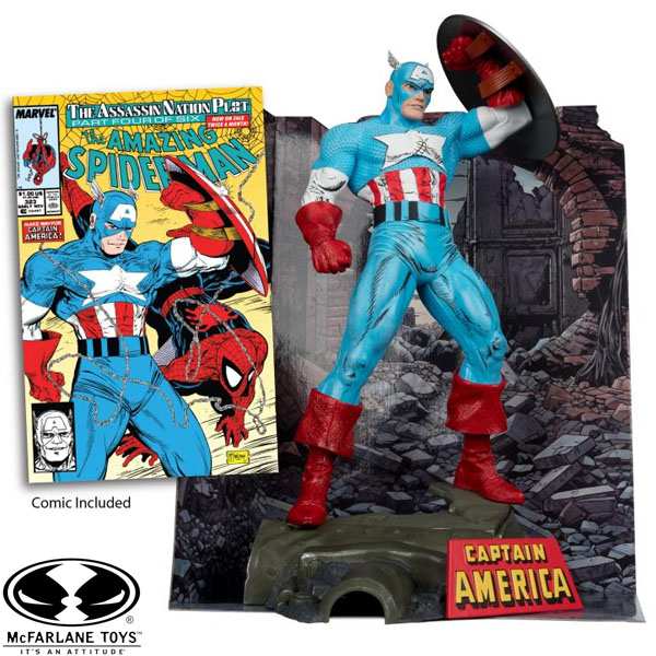 McFarlane Toys Marvel Comics Captain America (The Amazing Spider-Man #323) 1/6 Scale Figure